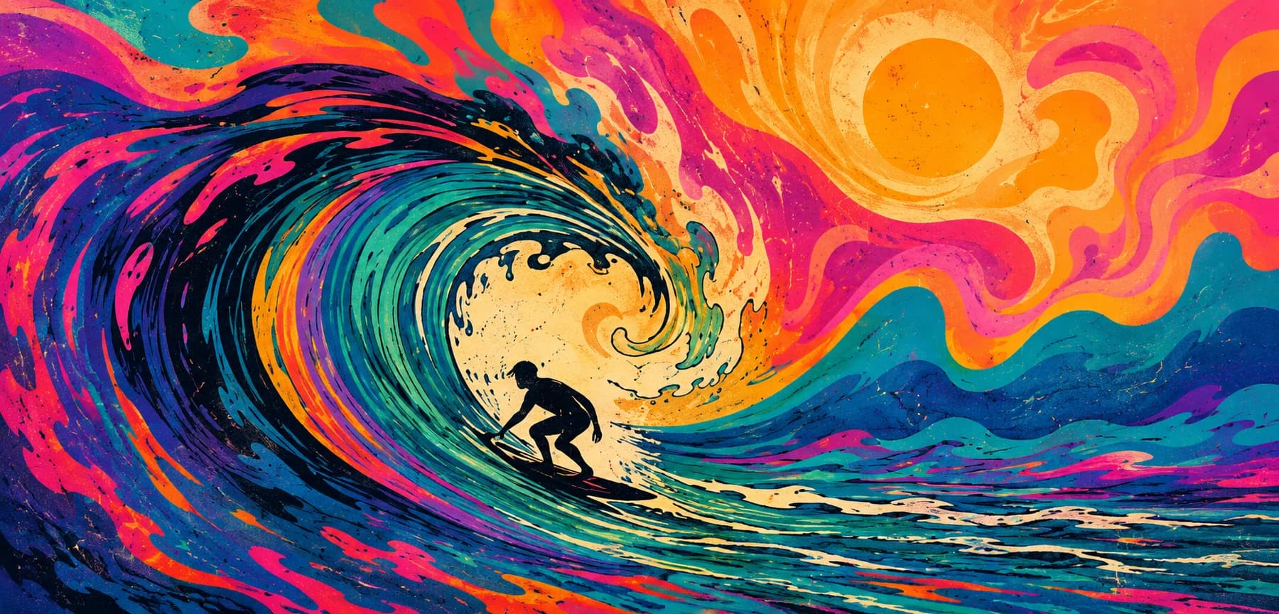 Arte de surf da coleção TRIBE WEAR